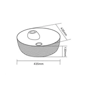 LENA TEZGAHÜSTÜ LAVABO E-5001A (ALTIN) thumbnail 3