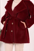 Düğmeli Kaban 70059 Bordo thumbnail 6