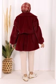 Düğmeli Kaban 70059 Bordo thumbnail 4