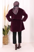 Düğmeli Kaban 70059 Mor thumbnail 4