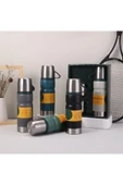 Thermohis 6158 Çelik Termos 3 Bardaklı Set MAVİ thumbnail 2