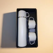Paslanmaz Çelik  3 Bardaklı Matara Seti-500 ml thumbnail 4