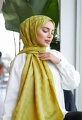 Dama Desen Şal Yağ Yeşili thumbnail 1