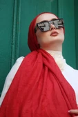Bambu Kraş Şal Kırmızı 42 thumbnail 1