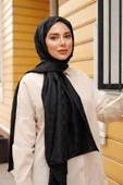 Dama Desen Şal Siyah thumbnail 2