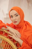 B Desen Şal Turuncu thumbnail 3