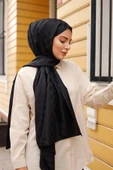 Dama Desen Şal Siyah thumbnail 3