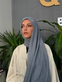 Yaprak Desen Şal Antrasit thumbnail 1