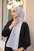 Dama Desen Şal Gri thumbnail 5
