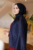 İpeksi Jakar Deluxe Şal Lacivert thumbnail 4