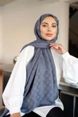Dama Desen Şal Antrasit thumbnail 3