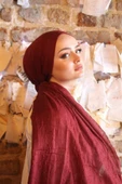 Bambu Kraş Şal Bordo 156 thumbnail 1
