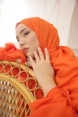 B Desen Şal Turuncu thumbnail 2