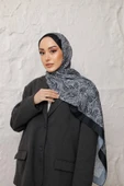 Etnik Desen Larisa Şal Antrasit thumbnail 4