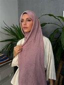 Yaprak Desen Şal Pembe thumbnail 1