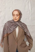 Etnik Desen Larisa Şal Vizon thumbnail 3
