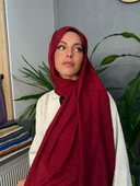 Yaprak Desen Şal Bordo thumbnail 2