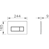 VitrA Root Square 740-2350 Kumanda Paneli, Siyah thumbnail 6