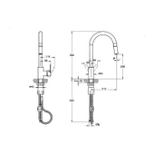 Artema Maestro Standart Pull Down Eviye Bataryası Krom A42162 thumbnail 2