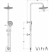 VitrA Bliss Round Duş Kolonu, Altın thumbnail 2