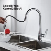 Spiralli Mutfak Armatürü Krom thumbnail 3