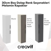 D20 30cm SOL Boy Dolabı Gri (Demonte) thumbnail 2