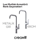Lua Şelale Mutfak Armatürü Krom thumbnail 4