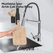 Spiralli Mutfak Armatürü Krom thumbnail 4