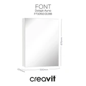 Font Dolaplı Ayna 50 cm Beyaz thumbnail 1