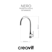 Nero Mutfak Armatürü Krom thumbnail 2