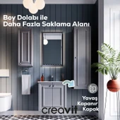 Kayra Boy Dolabı 130cm Mat Gri thumbnail 2