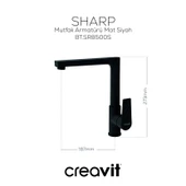Sharp Mutfak Armatürü Mat Siyah thumbnail 2