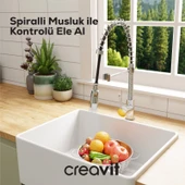 Spiralli Mutfak Armatürü Krom thumbnail 3