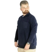 Erkek Sweat Polo Cepli Selanik Basic 20441 Lacivert thumbnail 1