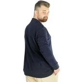 Erkek Sweat Polo Cepli Selanik Basic 20441 Lacivert thumbnail 4