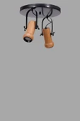 Lumexx PASCAL 2 Lİ TEPSİLİ NATUREL PLAFONYER AVİZE thumbnail 3