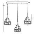 Lumexx PRAMİT 3 LÜ SIRALI SİYAH SARKIT thumbnail 4