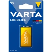 VARTA Longlife Alkalin 9V pil thumbnail 1