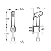 Vitra Taharet Duşu Krom A45705 thumbnail 2