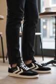 Siyah Süet Detaylı Unisex Sneaker thumbnail 3