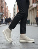 Bağcıklı Erkek Sneaker Bot BEJ SÜET (BEJ TABAN) thumbnail 1