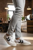 Beyaz Süet Detaylı Unisex Sneaker thumbnail 3