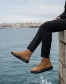 Bağcıklı Erkek Sneaker Bot TABA SÜET (SİYAH TABAN) thumbnail 3