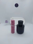 Parıldayan Elmas İşlemeli Mini Doldurulabilir Parfüm Şişesi 10 ML (Pembe) thumbnail 3