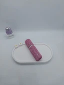 Parıldayan Elmas İşlemeli Mini Doldurulabilir Parfüm Şişesi 10 ML (Pembe) thumbnail 4