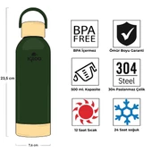 Igloo Hydrate Pro Termos 500ml-HAKİ thumbnail 4