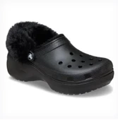 Crocs Classic Platform Fuzz Lined Clog Kadın Terlik 212854 thumbnail 1