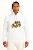Kapüşonlu Snake Ball Python Logo Blackjack Göğüs Tasarımlı Unisex Sweatshirt thumbnail 3