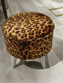 MERCAN MOBİLYA LEOPAR DESENLİ PUF BENCH thumbnail 2