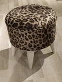 MERCAN MOBİLYA LEOPAR DESENLİ PUF BENCH thumbnail 1